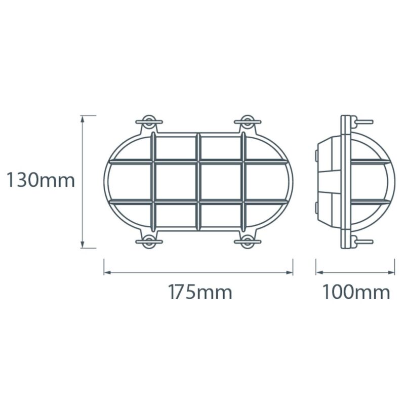 Oval Brass Bulkhead Light - Image 3