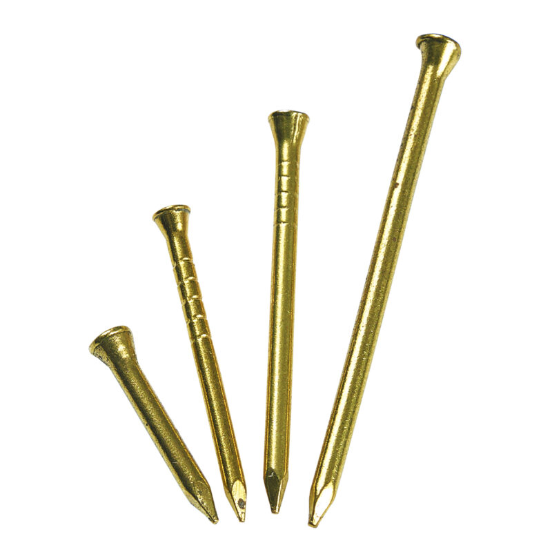 Brass panel pins.